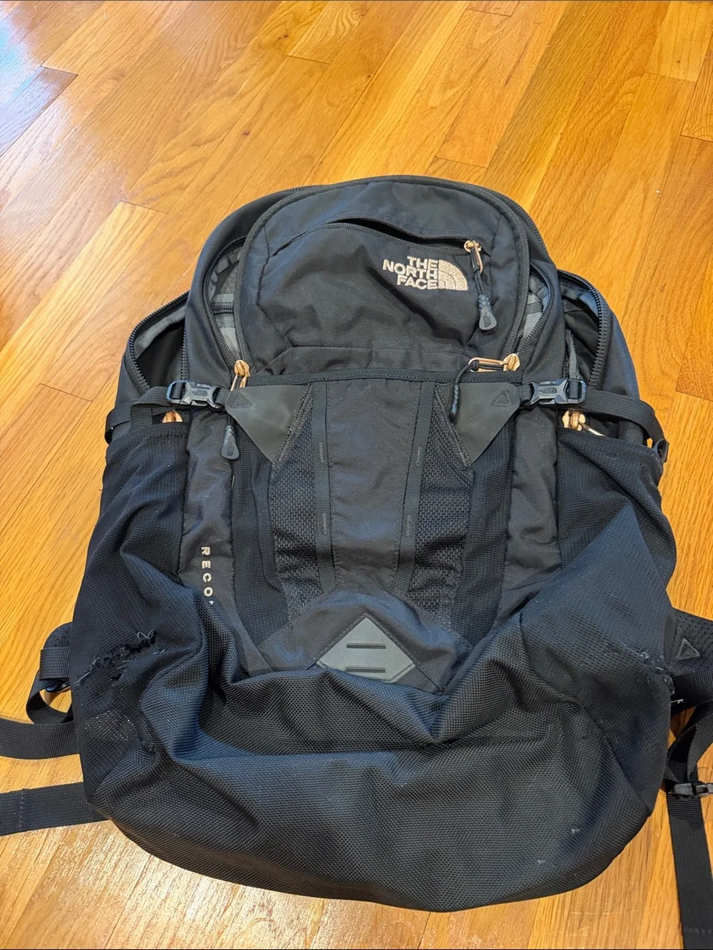 The North Face RECON Black Backpack rose gold! Good condition and plenty of life